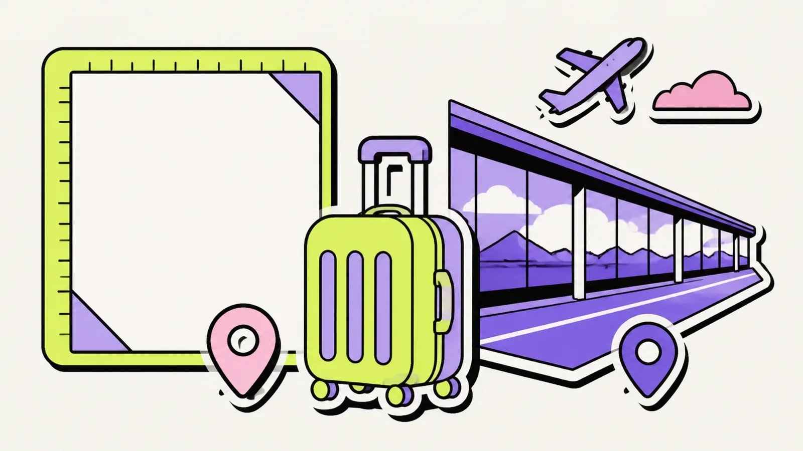 Eurowings Handgepäck: Illustration eines Trolleys im Messrahmen am Gate
